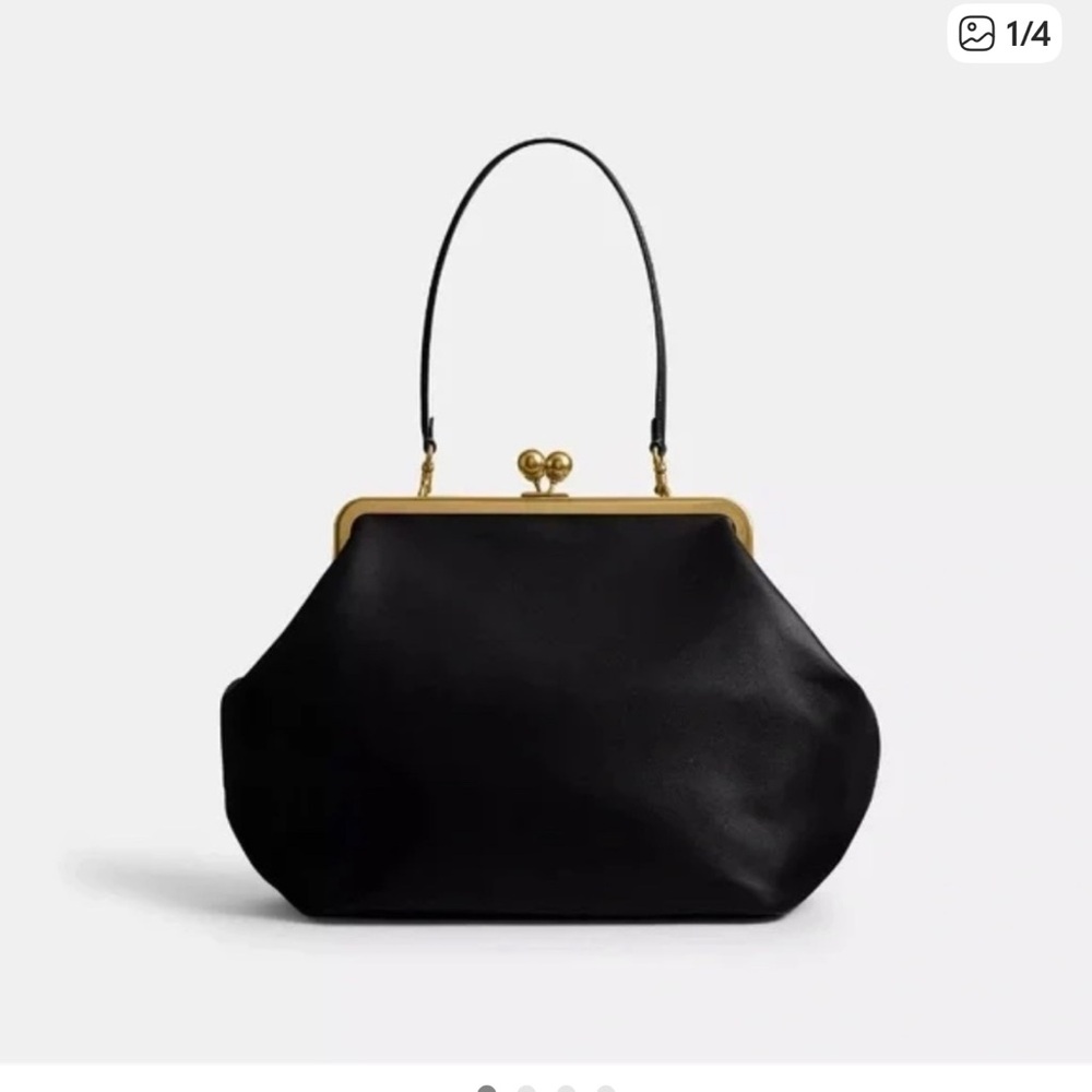 Coach Black 27 Frame Bag with Gold Hardware - Picture 2 of 5